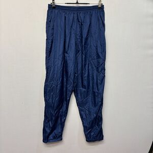 Vintage LL Bean Men Lightweight Windbreaker Rain Pants Size Large Blue B377 -1